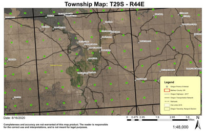 Anawalt Drain T29S R44E Township Map Preview 1