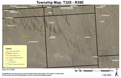 Bone Canyon T32S R38E Township Map Preview 1