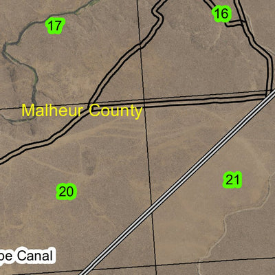 Antelope Dam T30S R45E Township Map Preview 2