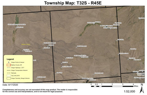 Parsnip Creek T32S R45E Township Map Preview 1