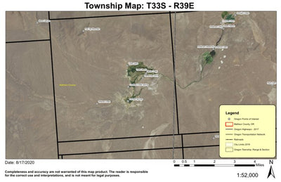 Crooked Creek Springs T33S R39E Township Map Preview 1