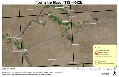 Rome T31S R42E Township Map Preview 1