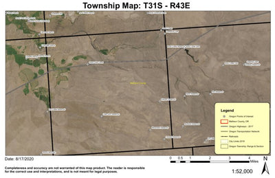 South Side Canal T317S R43E Township Map Preview 1