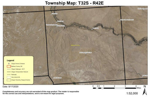 Sand Hollow T32S R42E West Township Map Preview 1
