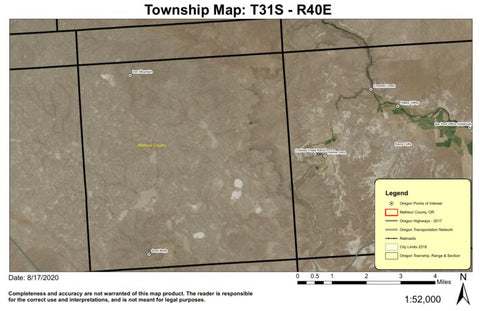 Iron Mountain T31S R40E Township Map Preview 1
