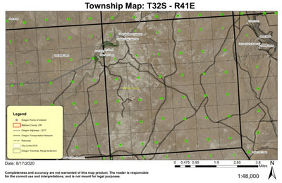 Crooked Creek T32S R41E Township Map Preview 1