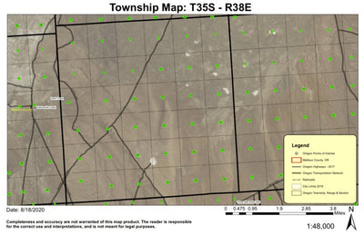 Duck Creek T35S R38E Township Map Preview 1