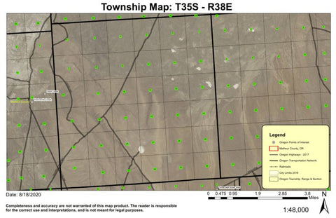 Duck Creek T35S R38E Township Map Preview 1