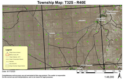 Burns Junction T32S R40E Township Map Preview 1