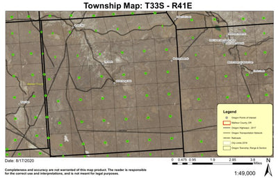 The Basin T33S R41E Township Map Preview 1