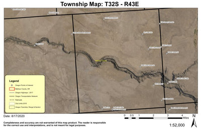 Hole in the Ground T32S R43E Township Map Preview 1
