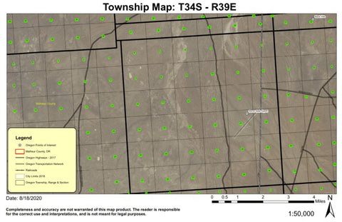 Rome State Airport T34S R39E Township Map Preview 1