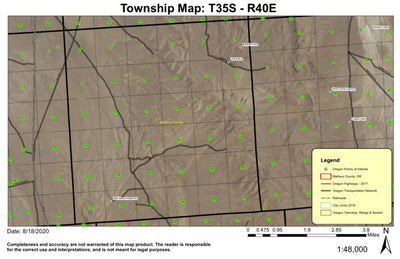 Bowden Hills T35S R40E Township Map Preview 1