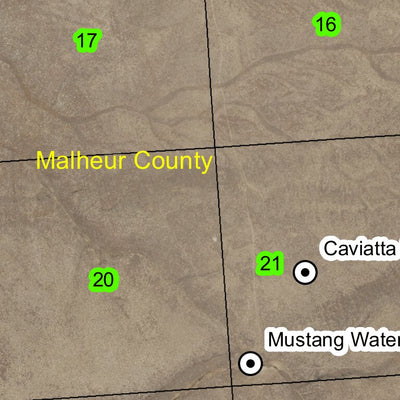 Garlow Butte T34S R43E Township Map Preview 2