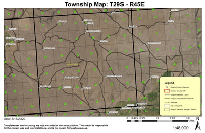 Box Canyon T29S R45E Township Map Preview 1