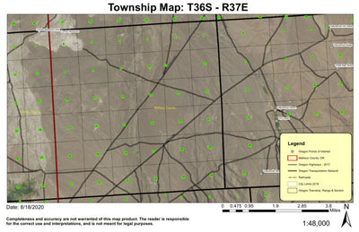 Coyote Meadows T36S R37E Township Map Preview 1
