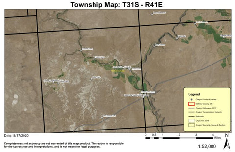 Happy Valley T31S R41E Township Map Preview 1
