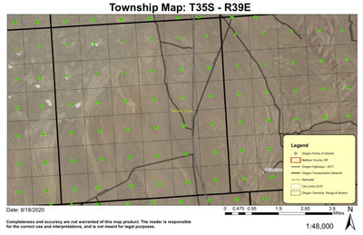 Range T35S R39E Township Map Preview 1