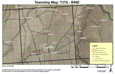 Pole Creek T37S R46E Township Map Preview 1
