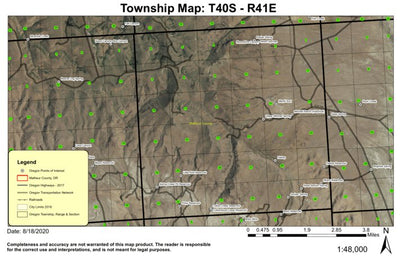 Mendi Suri T40S R41E Township Map Preview 1
