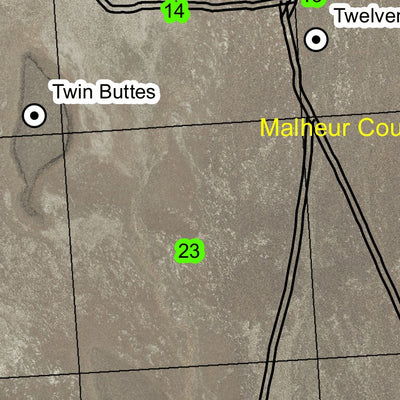 Twin Buttes T35S R37E Township Map Preview 2