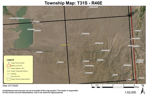 Round Peak T31S R46E Township Map Preview 1