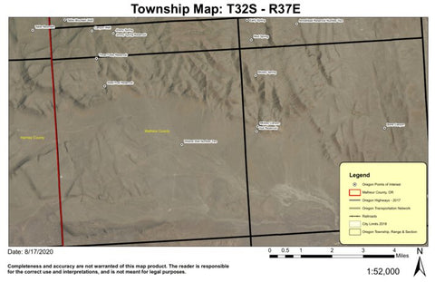 Wildcat Well T32S R37E Township Map Preview 1
