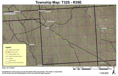 Big Basin T32S R39E Township Map Preview 1