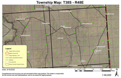 Oregon Hill T38S R48E Township Map Preview 1