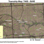 Horse Hill T40S R45E Township Map Preview 1