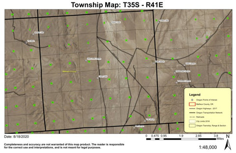 Battle Creek T35S R41E Township Map Preview 1