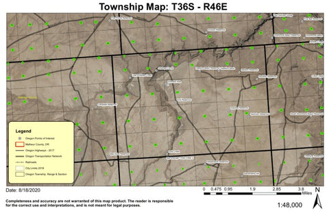 Antelope Corral T36S R46E South Township Map Preview 1