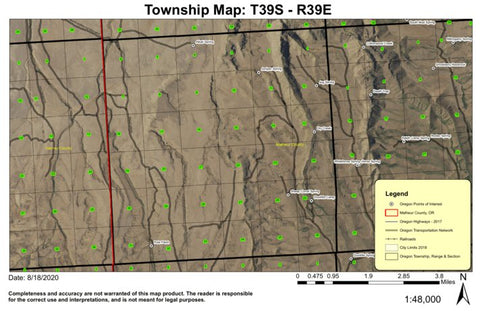 Doolittle Camp T39S R39E Township Map Preview 1
