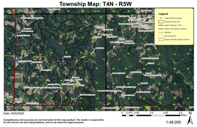 Clear Creek T4N R5W Township Map Preview 1