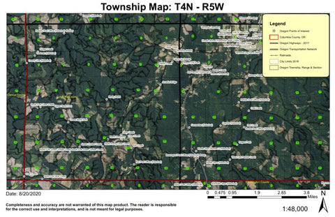 Clear Creek T4N R5W Township Map Preview 1