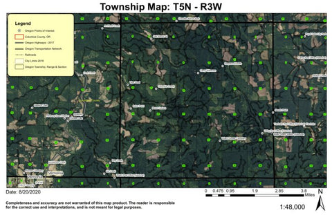 Mount Cedara T5N R3W Township Map Preview 1