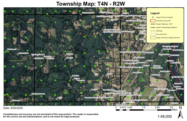 Bonnie Falls T4N R2W Township Map by Super See Services | Avenza Maps