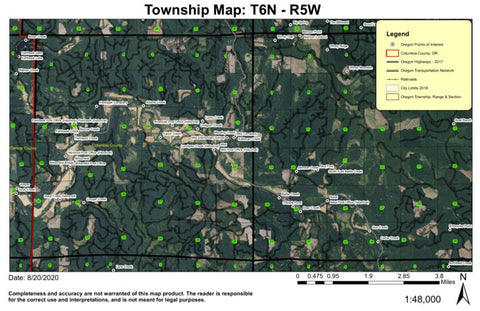 Fishhawk T6N R5W Township Map Preview 1