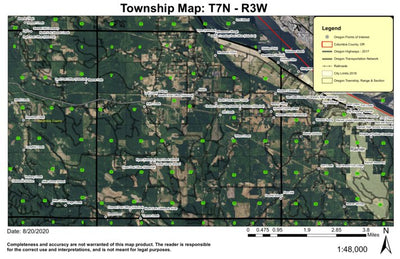 Delena T7N R3W Township Map Preview 1