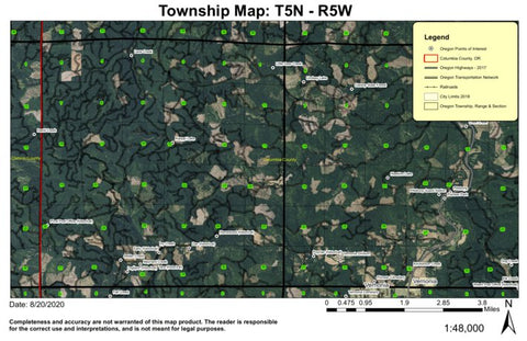 Maynard Creek T5N R5W Township Map Preview 1