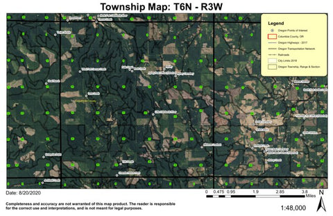 Apiary T6N R3W Township Map Preview 1
