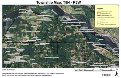 Fisher Channel T8N R3W Township Map Preview 1