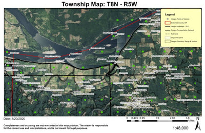 Wallace Island T8N R5W Township Map Preview 1