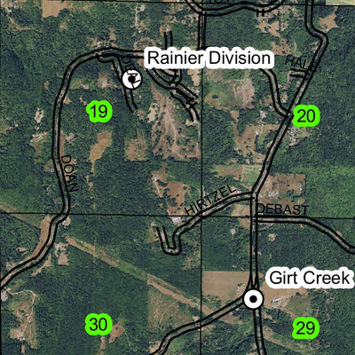 Rainier T7N R2W Township Map Preview 2