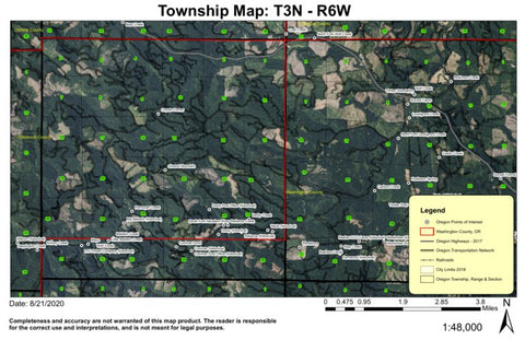 Giveout Mountain T3N R6W Township Map Preview 1