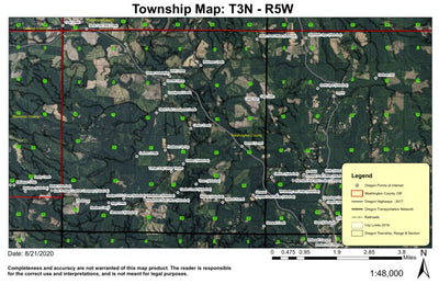 Walcott Tunnel T3N R5W Township Map Preview 1