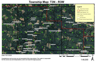 Rock Creek T3N R3W Township Map Preview 1