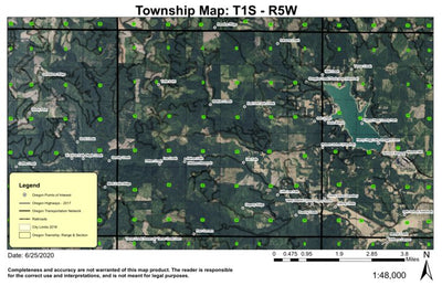 Hillsboro Reservoir T1N R5W Township Map Preview 1