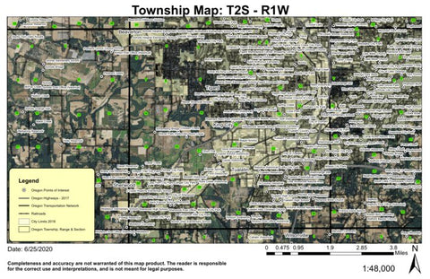 Tualatin T2S R1W Township Map Preview 1