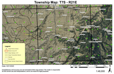 Bald Mountain T7S R21E Township Map Preview 1